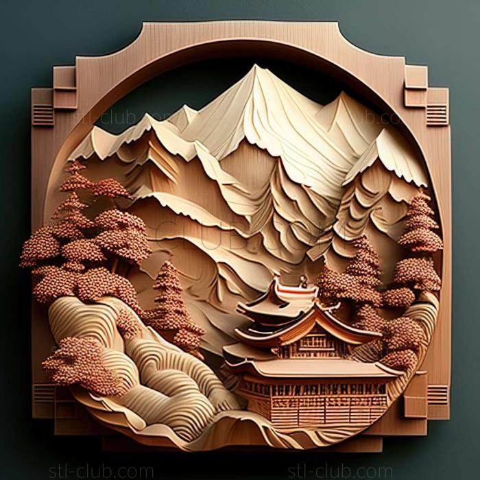 3D model Yamatokriyama in Japan (STL)